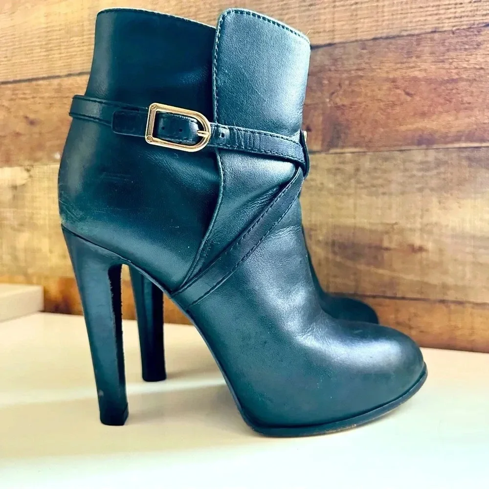 Tory Burch Dorese Leather Ankle Heeled Boots